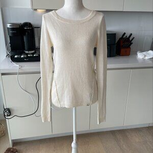 Abercrombie Kids Cream Knit Sweater Long Sleeve Lightweight Pullover Size XL